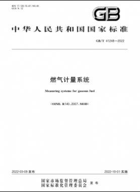 《燃?xì)庥嬃肯到y(tǒng)》國標(biāo)/T41248-2022