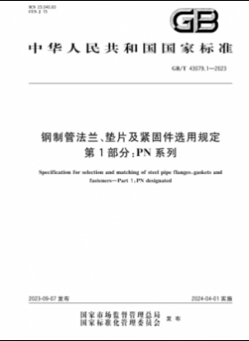 鋼制管法蘭、墊片及緊固件選用規(guī)定 第1部分：PN系列國標/T 43079.1-2023