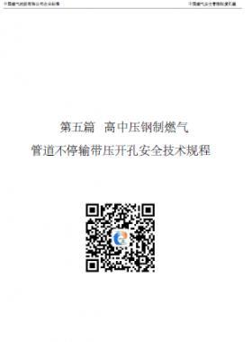 中燃高中壓鋼制燃?xì)夤艿啦煌］攷洪_(kāi)孔安全技術(shù)規(guī)程